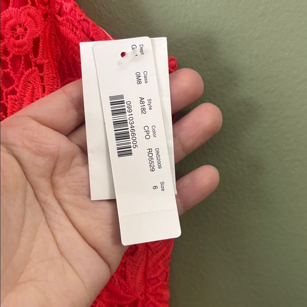 NWT J. Crew Collection Poppy Coral Floral Lace Sheath Dress Sz 6 - Picture 5 of 9